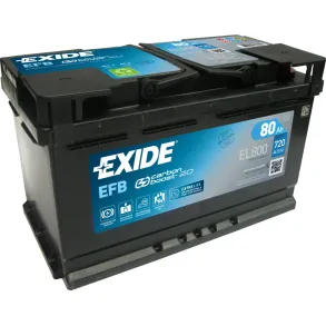 Startbatteri Start/stop - Exide EFB EL800 - 12V (80ah / 720cca)