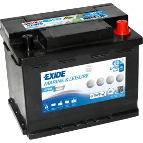 Startbatteri - Exide EP500 DUAL AGM - 12V (60ah / 680cca)