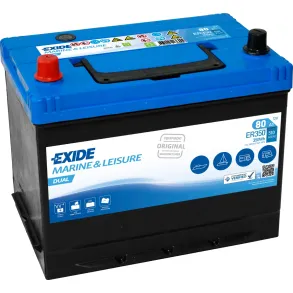 Marine startbatteri - Exide ER350 DUAL - 12V (80ah / 510cca)
