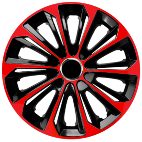 Hjulkapsler 4 stk. - Extra strong sort/rd - Str. 15