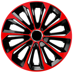 Hjulkapsler 4 stk. - Extra strong sort/r�d - Str. 14