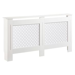 Radiator cover white - 12 mm sturdy MDF - 152x19x82 cm