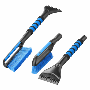 Isskraber med b�rste 2-i-1 - Med ergonomisk h�ndtag - Totall�ngde 66 cm