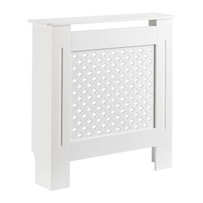 White radiator cover - 10 mm thick MDF - 78x19x82 cm