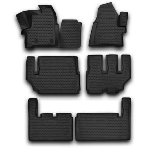 Gummimtte st med kant - FORD Tourneo Custom 8 sdet 2013-> 6 stk.