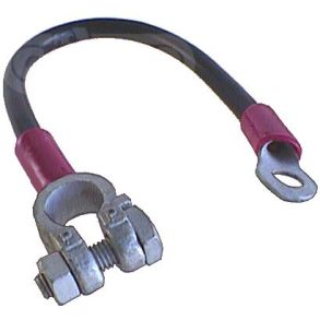 Batteristarterkabel - Sort - L. 30 cm.