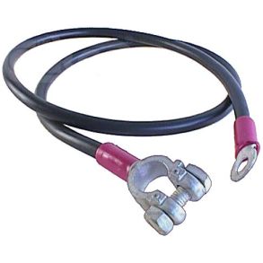 Batteristarterkabel - Sort - L. 100 cm.