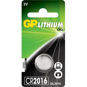 Knapcelle Batteri - GP CR2016 - Lithium 3V