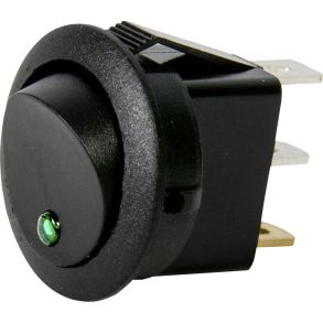 Mini kontakt ON/OFF - 12V 20A - Grn LED diode 