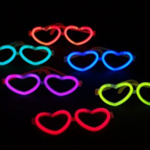 KnkLys Hjertebriller - 5 forskellige farver - Antal 1 stk