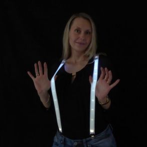 Seler med LED - Hvid / R�d - One size