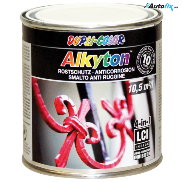 Anti-Rust Maling - Alkyton Hvid Glat Finish - 250 ml