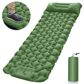 Luftmadras Selvoppustelig - Nylon Grn - 198 x 68 x 9 cm