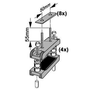 Monteringsst Til Tagboks - U-Beslag 80 mm