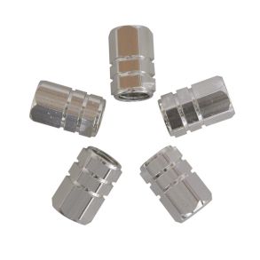 Ventilhtter Silver Piston - Krom L. 17 mm - Antal 5 stk.