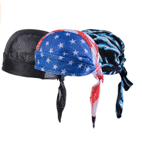 Bandana One Size 100% polyester - Rd / Sort / Bl - 3 stk