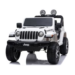 Elbil til b�rn - Jeep Wrangler Rubicon Hvid - Med fjernbetjening, lys, lyd & musik