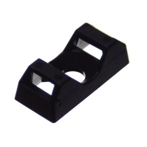 Sokkel / Anker Til Strips - Fastskruning - Sort 1 stk