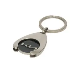 N�glering med vognpolet - Kia Logo - S�lv/ sort
