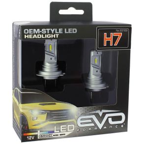 H7 Prer 12V - Ultra White LED Evo Formance - 6500K (2 stk)