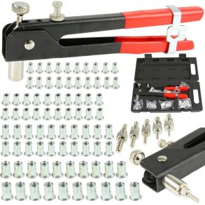 Gevindnitte Tang til M3-M8 nitter - Hj styrke og hrdhed - Inkl. 5 Mundstykker & 80 Nitter