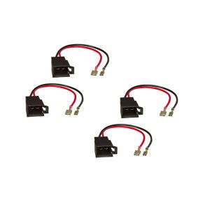 Hjttaleradapterstik - Citroen / Dacia / Fiat / Ford / Mercedes / Nissan / Opel / Seat & VW - 4 stk