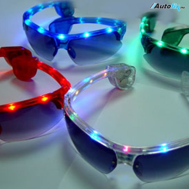LED Solbriller Party Briller - 4 Farver - ApS