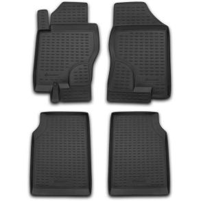 Rubber mat set with edge - NISSAN Navara MT 2005-> 4 pcs.