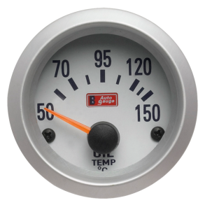 Olietemperaturmler - Auto Gauge - Hvid 52 mm.