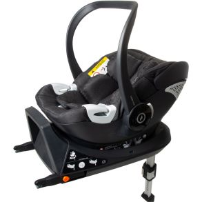 Autostol - Coco Black melange M/ I-Size Base - ECE Gr. 40-80 cm