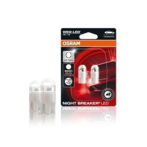 T10/W5W Prer - Osram Night Breaker W5W LED - ECE-godkendt (typegodkendt)