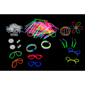 Knklys Partybox - Den lille festpakke - Armbnd, Briller, reringe m.m.