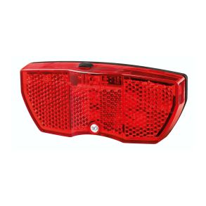 Cykelbaglygte LED - Kraftig R�d LED - Med refleks & 2 lys funktioner 