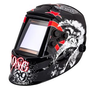 Svejsehjelm automatisk med solceller - Justerbar pasform & mrkningsgrad - DIN 16