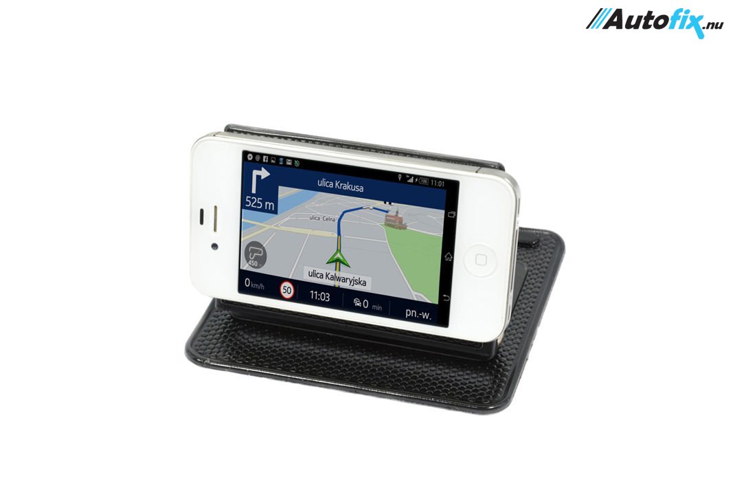 Mathis Krydret firkant Mobiltelefon / GPS Holder Universal - Sticky Pad Antiskrid - Mobilholder -  Autofix.nu