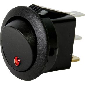 Mini kontakt ON/OFF - 12V 20A - Rd LED diode 