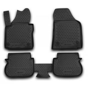 Rubber mat set with edge - VW Caddy 5-door year 10/2007-2014