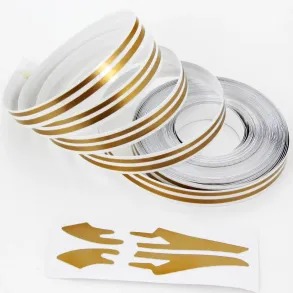 Stafferingstape - Dobbelt 3+2 mm - Mat Guld 9,8 meter