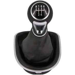 Gearknop og gearmanchet 5-gear - Sort kunstlder - Seat Altea/ XL rg. 2004-2015