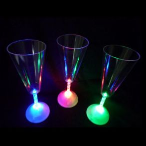 LED Champagneglas - Multicolor - 1 stk