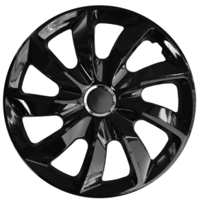 Hjulkapsler 4 stk. - STIG Sort blank - Str. 14