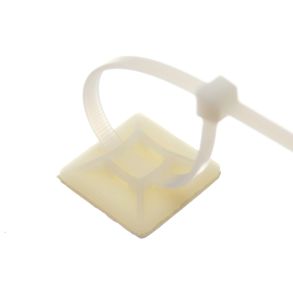 Sokkel / Anker Til Strips - Skrue / Selvklbende - Hvid 1 stk