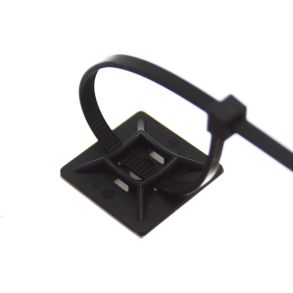 Sokkel / Anker Til Strips - Skrue / Selvklbende - Sort 1 stk