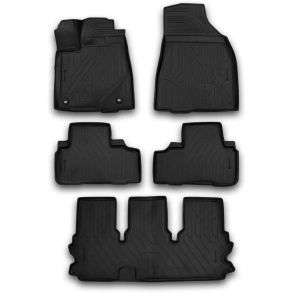 Gummimtte st med kant - TOYOTA Highlander 2014-> 5 stk.