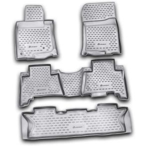 Gummimtte st med kant - TOYOTA Land Cruiser Prado 12/2009-2013 5 stk. 7-sdet.