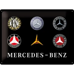 Retro metalskilt original - Mercedes Vintage Evolution - 30x40 cm