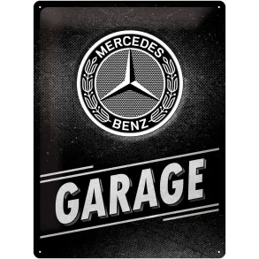 Retro metalskilt original - Mercedes Garage - 30x40 cm