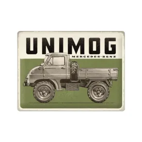 Retro metalskilt original - Mercedes Vintage Unimog - 30x40 cm
