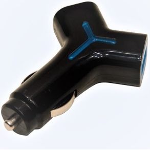 USB Oplader Med 2x Udtag - 12V-24V / 1x 5V 2100mA & 1x 5V 800mA