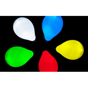 LED Balloner Farvemix - Antal 5 stk